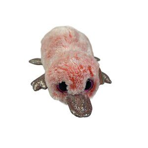 Ty Beanie Boos Wilma Plush Pink Platypus Glitter Feet and Beak 9in